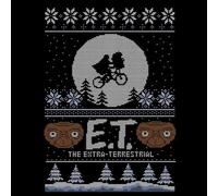 E.T. the Extra-Terrestrial Christmas Men's T-Shirt - Black - 4XL