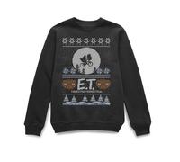 E.T. the Extra-Terrestrial Official ET Christmas Sweatshirt - Black | Size: XL E.T. the Extra-Terrestrial Black XL