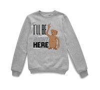 E.T. the Extra-Terrestrial Official I'll be right Here Sweatshirt - Grey | Size: 2XL E.T. the Extra-Terrestrial Grey 2XL