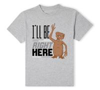 E.T. the Extra-Terrestrial Official I'll be right Here T-Shirt - Grey E.T. the Extra-Terrestrial Grey One Size