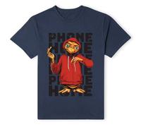E.T. the Extra-Terrestrial Official Phone Home Stylised T-Shirt - Navy | Size: Small E.T. the Extra-Terrestrial Navy S