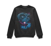 E.T. the Extra-Terrestrial Official X Goulish Collaboration Phone Home Sweatshirt - Black in White | Size: Small E.T. the Extra-Terrestrial White S