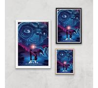 E.T. The Extra-Terrestrial X Ghoulish Print Giclee Art Print - A3 - Black Frame