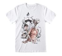 Popgear E.T. Womens Vintage Sketch Boyfriend Fit T-Shirt, White, S-5XL