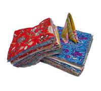 E-Tailor® Ethnic Elegance: Indian Handblock Floral Pre-Cut Quilt Squares in Assorted Cotton Fabrics for Quilting, Sewing, DIY Patchwork Craft ASSORTED PRINT-9x9 Inches-Floral-Multicolored-(Pack Of 50)