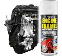 E-TECH 2 x BLACK Heat Resistant Engine Enamel Paint 400ml - Spray On High Temp