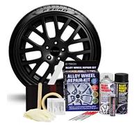 E-TECH Alloy Wheel Repair Kit - wheel rim refurbishment to professionally restore and refurbish car alloy wheel rim damage, scuffs & scrapes (Motorsport Black)