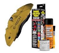 E-TECH Gold Brake Caliper/Drum Paint - EBCP-G - Complete Kit Inc Paint/Cleaner & Brush