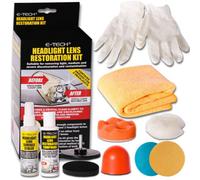 E-Tech Headlight Lamps Lens Restoration Cleaning Repair Kit Set 2X Spray Bottle