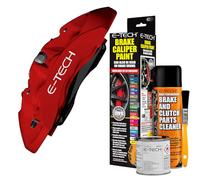 E-TECH Matt Red Brake Caliper Paint - EBCP-MR - Complete Kit Inc Paint/Cleaner & Brush