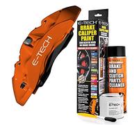 E-TECH Orange Brake Caliper/Drum Paint - EBCP-O - Complete Kit Inc Paint/Cleaner & Brush