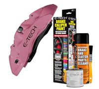 E-TECH Pink Brake Caliper/Drum Paint - EBCP-P - Complete Kit inc Paint/Cleaner & Brush
