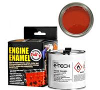 E-Tech Red Engine Enamel High Heat Resistant Paint Car Vehicle Motorbike 250Ml