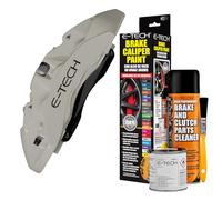 E-TECH Silver Brake Caliper/Drum Paint - EBCP-S - Complete Kit inc Paint/Cleaner & Brush