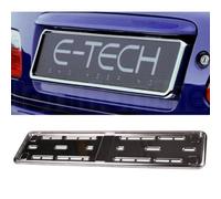 E-Tech Stainless Steel Car Registration Number Plate Holder Surround Frame X1