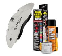 E-TECH White Brake Caliper/Drum Paint - EBCP-W - Complete Kit Inc Paint/Cleaner & Brush