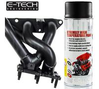 E-TECH XHT001 XHT Black Extremely High Temperature Spray Paint - Heat Rated 650'C - 400ml Can Size