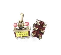 E-TEN1021 1121 1122 1221 1321 1322 Silver Momentary Rocker Toggle Switch 15A 250V (ON)/Off/(ON) 2/3/4/6Pin 2/3Position IDGTTLDF(E-TEN1321 6Pin 2T)