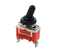 E-TEN1021 2-Pin 2 Terminal ON-Off 250V 15A AC Auto Toggle Switch 2 Position Copper Switches Orange (Color : E-TEN1021 with Cap) industrial