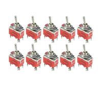 E-TEN1221 15A 250VAC 4PIN ON-OFF Toggle Switch Rocker Switch The Power Switch Micro Switch Orange 5Pcs(E-TEN1221 cap 1set)
