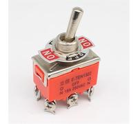 E-TEN1322 15A/250V 6 Pin Switch Cap On-Off-On Miniature Toggle Switches Orange 5Pcs(1322 orange,Without Cap)