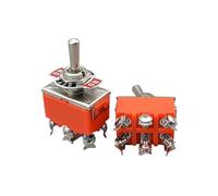 E-TEN1322 switch 15A/250V 6 pin Waterproof Switch Cap On-Off-On Miniature Toggle Switches brown 1PCS(Cap 1pcs)
