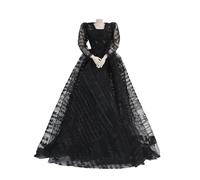 E-TING Exquisite Handcrafted Black Lace Gown Evening Gala Dress for 11.5 Inch Girl Doll