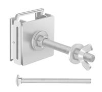 E-Track Spare Tire Mount Holder, Silver Upgraded E Track Double Fittings Spare Wheel Carrier for Enclosed Trailers, Garages, Trucks, Warehouses and Semis, Etrack Rail Accessories for E Track System