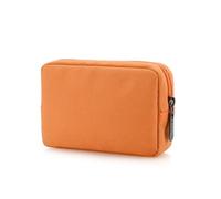 E-Tree Cute Small Pouch, Makeup Cosmetic Bag,Make up Bag for Purse,Toiletry Zipper Pouch,Tech Electronic Organizer Travel Case, Orange, Travel Makeup Bag
