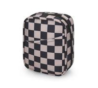 E-Tree Storage Pouch for Small Electronics and Accessories,Tech Bag,Electronic Organizer Case Compatible with MacBook Laptop Charger,Mouse,Cables,Hub,Power Bank,Earphone,Cosmetics (Brown Checkered)