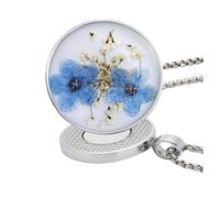 E TRUEE Golf Ball Marker Necklace with Ball Marker, Handmade Pressed Flower Golf Marker,Gifts Accessories Women Men Golfers, S, Metal