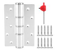 E Type Concealed Door Hinge, Hydraulic Automatic Closing Positioning Damping Door Closer Hinge, Aluminum Material with Adjustable Speed and Mute Function, Reinforced Bracket for Sm