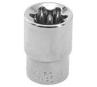 E Type Socket 1/2 Drive Female Torx Bit, High Hardness Metal for Ratchet Wrench Hand Tools, E10 E12 E14 E16 E18 E20 E22 E24