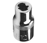 E Type Socket 1/2 Drive, High Hardness Metal Female Torx for Ratchet Wrench, E10/E12/E14/E16/E18/E20/E22/E24