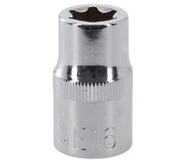 E Type Socket 1/2 Drive, High Hardness Metal Female Torx for Ratchet Wrench, E10 E12 E14 E16 E18 E20 E22 E24 Hand Tool