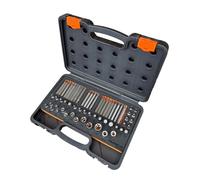 E-Type & Spline 61 Piece Bit Set in Case ¼”, 3/8” & ½” E-Sockets Franklin AF4361