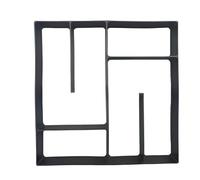 E Type Square Concrete Paving Mould 40x40x4cm for Garden Path DIY | E type geometric grid design creating modern rectangular block patterns for DIY concrete paths
