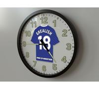 E V E R T O N 14 INCH (35cm) FOOTBALL WALL CLOCK - PERSONALISED FOOTBALL GIFTS - SELECT ANY PLAYER OR YOUR OWN NAME AND NUMBER TO BE PRINTED ONTO OUR FOOTBALL CLOCKS!
