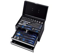 E-Value EST-2270BK Maintenance Tool Set, 70 Tools + Tool Chest, Black, EVA Mat Tray, Various Maintenance Compatible, for Motorcycles, Automobiles, DIY, DIY