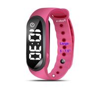 e-vibra Potty Training Watch 1- Silent Vibrating alarm reminder watch Kids & Adult medication alarm potty timer watch (Hot Pink - Large)