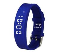 e-vibra Potty Training Watch - Rechargeable Silent Vibrating Alarm Wristband - Medical Reminder Watch - with Timer and 15 Daily Alarms (Royal Blue - Large)