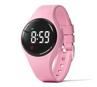 e-vibra Potty Training Watch - Water Resistant Silent Vibrating Alarm Wristband - Rechargeable Medical Reminder Watch - with Alarm and Lock Screen(Pink)