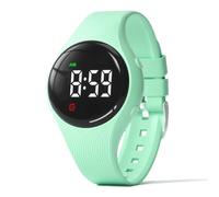 e-vibra Potty Training Watch - Water Resistant Silent Vibrating Alarm Wristband - Rechargeable Medical Reminder Watch - with Alarm and Lock Screen(Green)