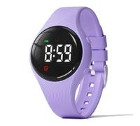 e-vibra Potty Training Watch - Water Resistant Silent Vibrating Alarm Wristband - Rechargeable Medical Reminder Watch - with Alarm and Lock Screen(Purple)