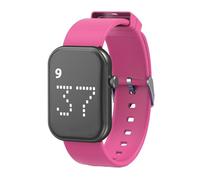e-vibra Rechargeable Vibrating Alarm Watch Silent Pill Reminder Wristband Fitness Tracker Watch - with 8 Personalised Message Reminder, Rosa, S