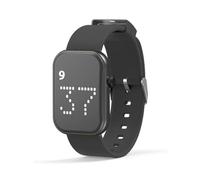 e-vibra Rechargeable Vibrating Alarm Watch Silent Pill Reminder Wristband Fitness Tracker Watch - with 8 Personalised Message Reminder, Black, S