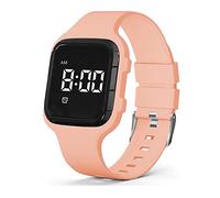 e-vibra Vibrating Alarm Watch, Potty Training Watch Waterproof Medical Reminder Watch with Timer (Light Orange)