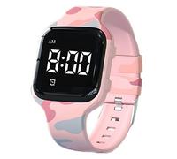 e-vibra Vibrating Alarm Watch, Potty Training Watch Waterproof Medical Reminder Watch with Timer (Pink Camouflage)