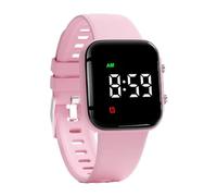 e-vibra Vibrating Alarm Watch, Potty Training Wristband Rechargeable Pill Reminder Watch with Timer and 15 Daily Alarms (Pink)