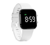 e-vibra Vibrating Alarm Watch, Potty Training Wristband Rechargeable Pill Reminder Watch with Timer and 15 Daily Alarms (White)